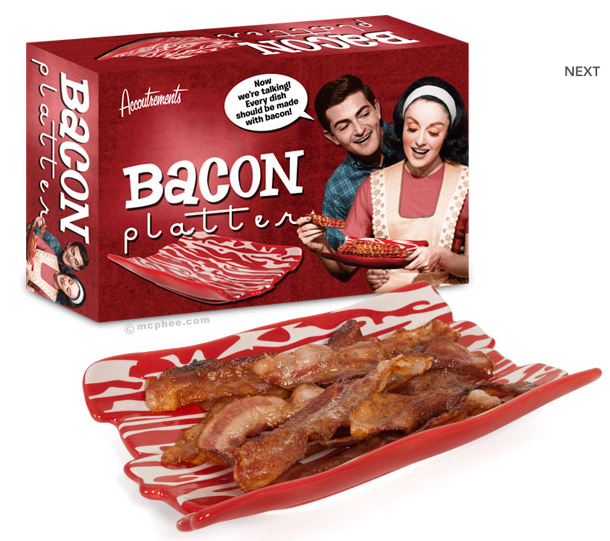 Skulls and Bacon Ceramic Bacon Platter